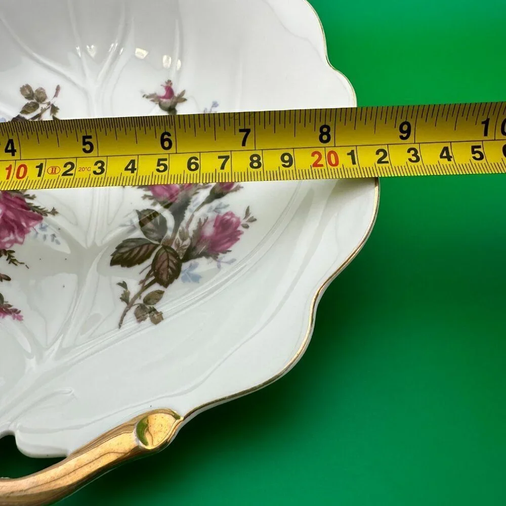 VINTAGE HAND PAINTED PORCELAIN CANDY DISH, MADE IN JAPAN